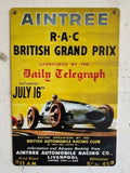Aintree British Grand Prix Motorsport Metal Sign | F1 Car Garage Wall Art Print