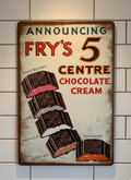 Vintage-style Fry's Chocolate Retro Metal Wall Sign