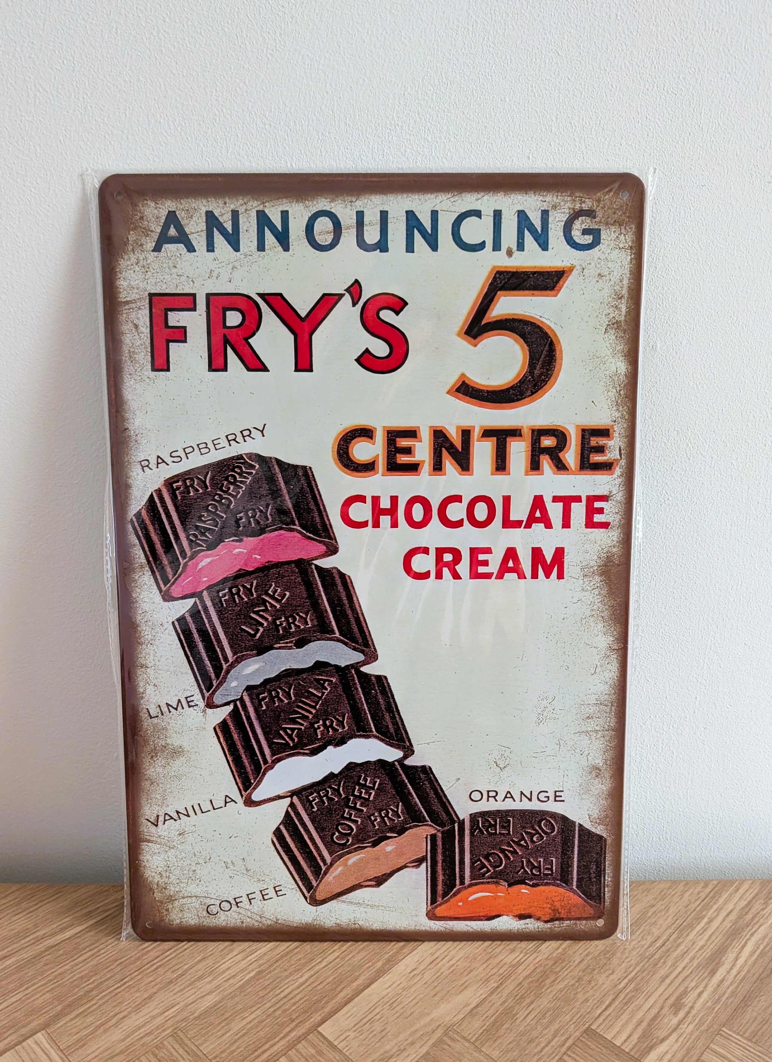 Vintage-style Fry's Chocolate Retro Metal Wall Sign