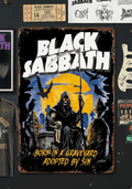 Black Sabbath "Born in a Graveyard" A4 Heavy Metal Sign – Retro Musicl Wall Art