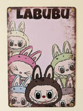 Labubu The Monsters Metal Sign | Pop Art Character Retro Wall Art Print Poster