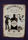 Hendrick’s Gin Retro Metal Sign – Home Pub Bar Wall Art Print