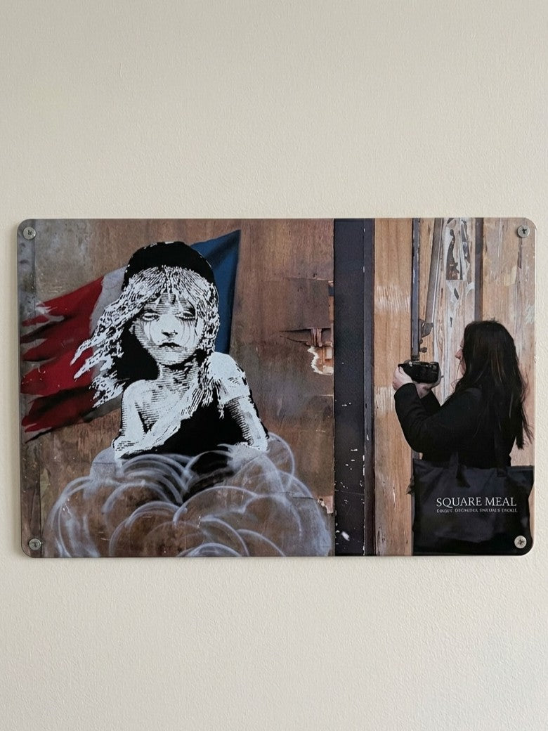 Banksy Les Misérables Cosette Graffiti Retro Metal Sign | Street Art Wall Decor