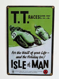 Isle of Man TT Races 1967 Retro Bike Metal Sign | Motorcycle Wall Art Print Plaque