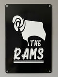 The Rams Derby County FC Metal Sign | Football Fan Wall Art Print Poster