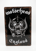 Motörhead "England" A4 Metal Sign – Retro Heavy Metal Band Wall Art