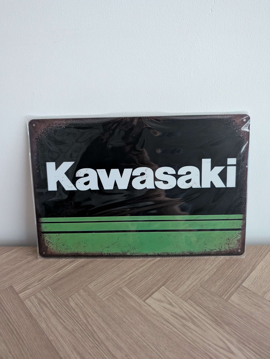 Kawasaki Motorcycles Retro Metal Sign – Classic Biker Wall Art Print