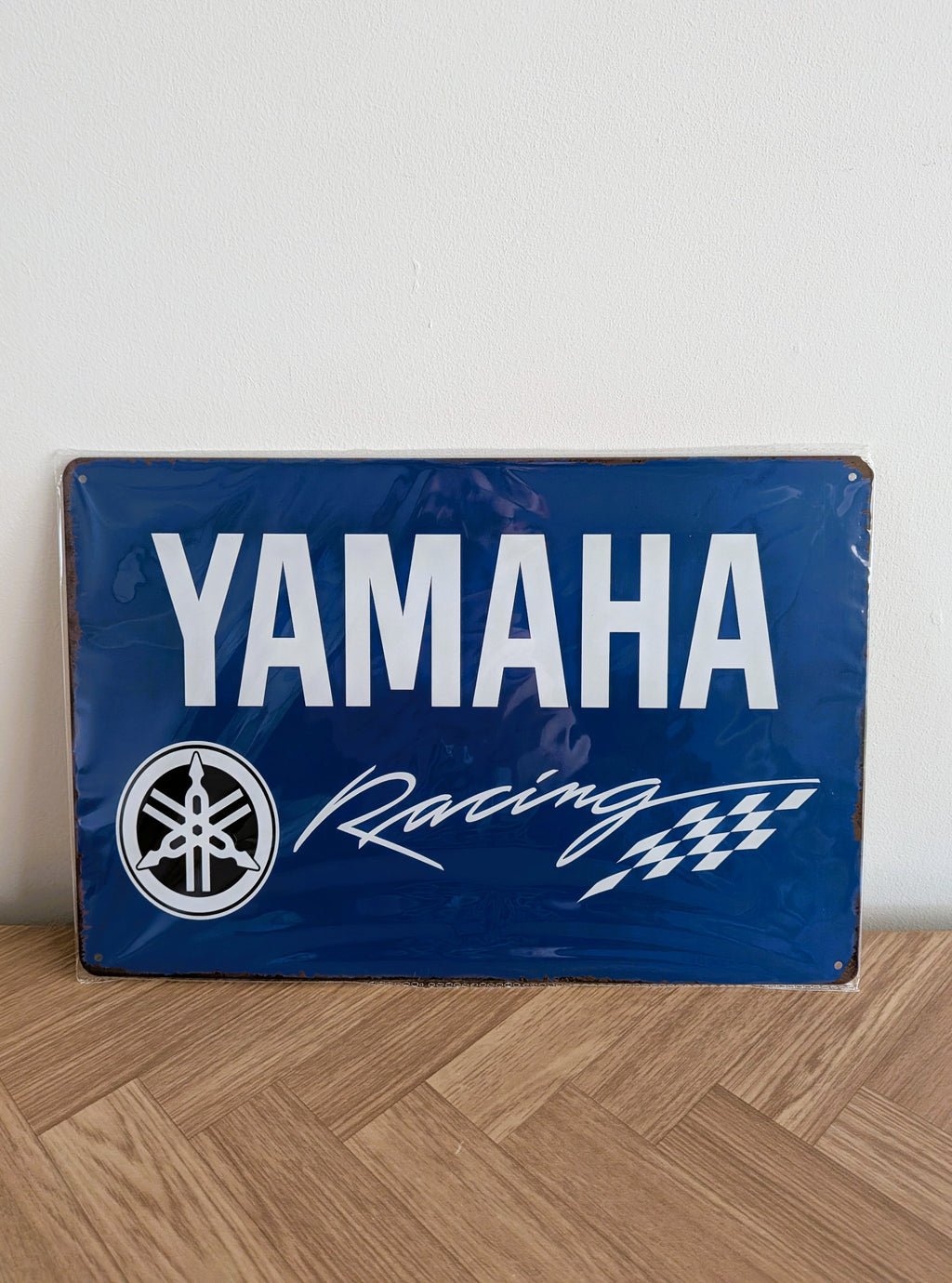 Yamaha Factory Racing Motorcycle Metal Sign - Retro Garage Wall Art