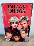 Duran Duran Retro Metal Sign | 80s New Romantic Band Wall Art Print Poster