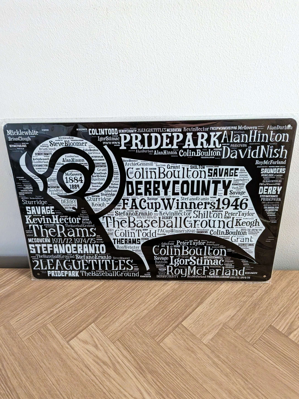 Derby County FC The Rams Retro Metal Sign | Football Club Wall Art Print Poster