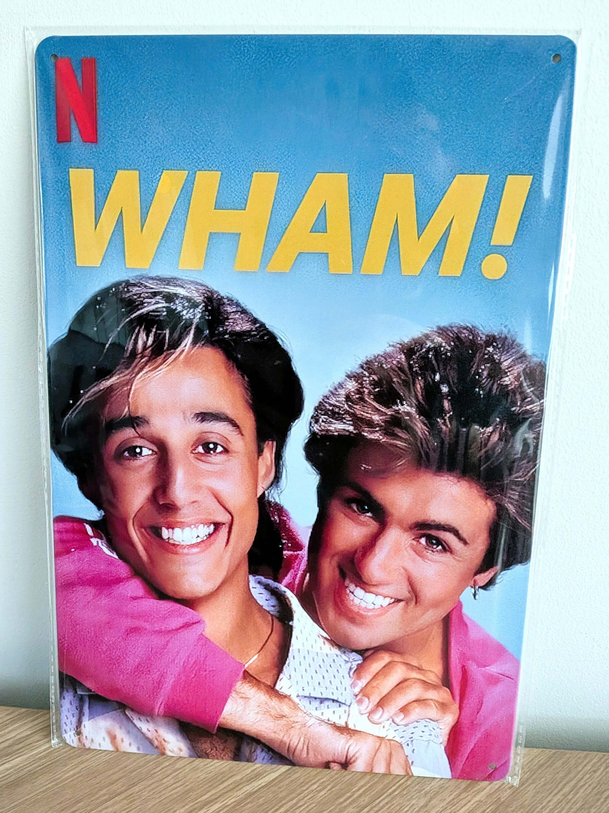 Wham! George Michael Retro Metal Sign | 80s Pop Music Wall Art Print Poster