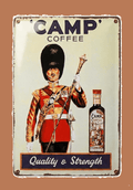 Camp Coffee Retro Metal Sign | Cafe Shop Advertising Wall Decor Art Print