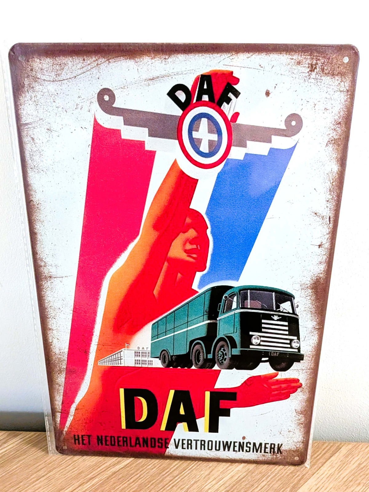 DAF Trucks Retro Metal Sign | Car Garage Lorry HGV Wall Art Print Plaque Decor