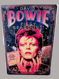 David Bowie Ziggy Stardust Retro Metal Sign | Music Concert Wall Art Print