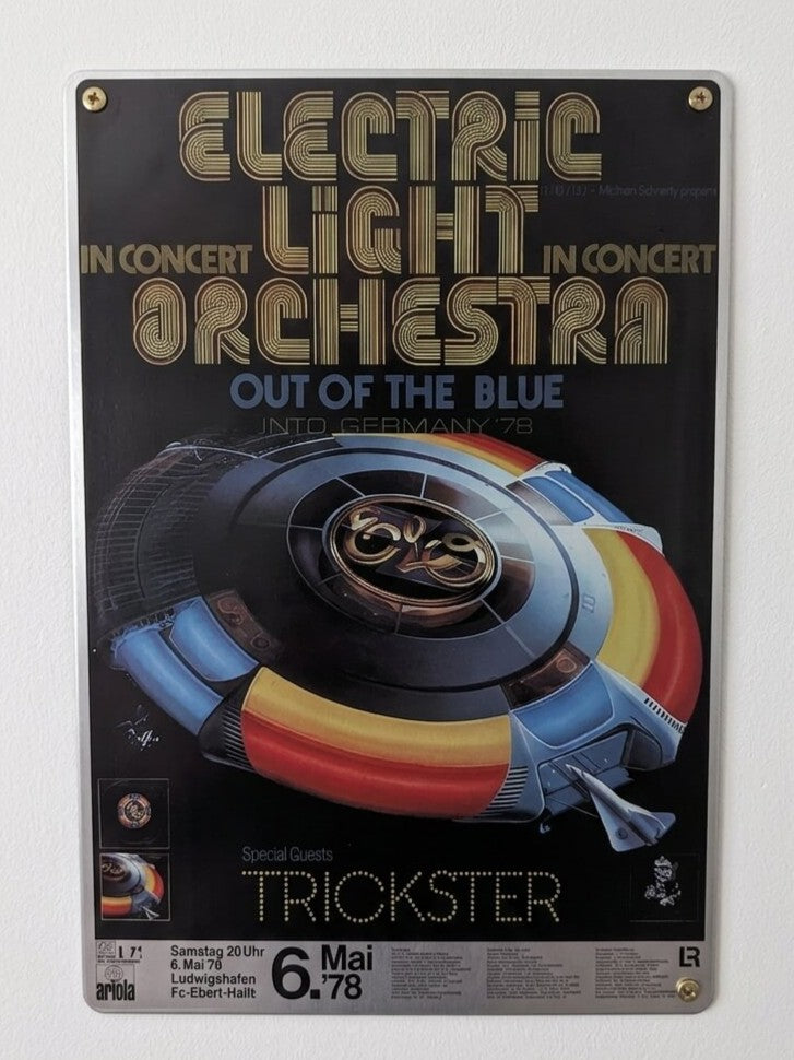 Electric Light Orchestra Tour Sign | ELO Concert Music Wall Art Poster Print