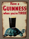 Guinness Retro Metal Sign | Tortoise Home Bar Pub Wall Art Decor Print Poster
