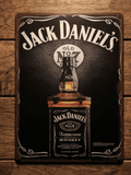Jack Daniel's Whiskey Retro Metal Sign | Old No. 7 Home Bar Pub Wall Art Decor