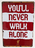 Liverpool FC 'You'll Never Walk Alone' Metal Sign | LFC Anfield Wall Art Print