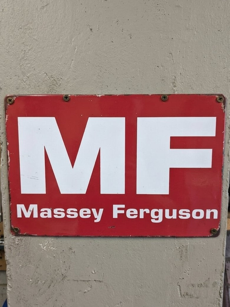 Massey Ferguson Retro Metal Sign | MF Tractor Garage Wall Art Print Poster