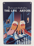Stella Artois Retro Metal Sign | Home Bar Beer Wall Art Decor Print