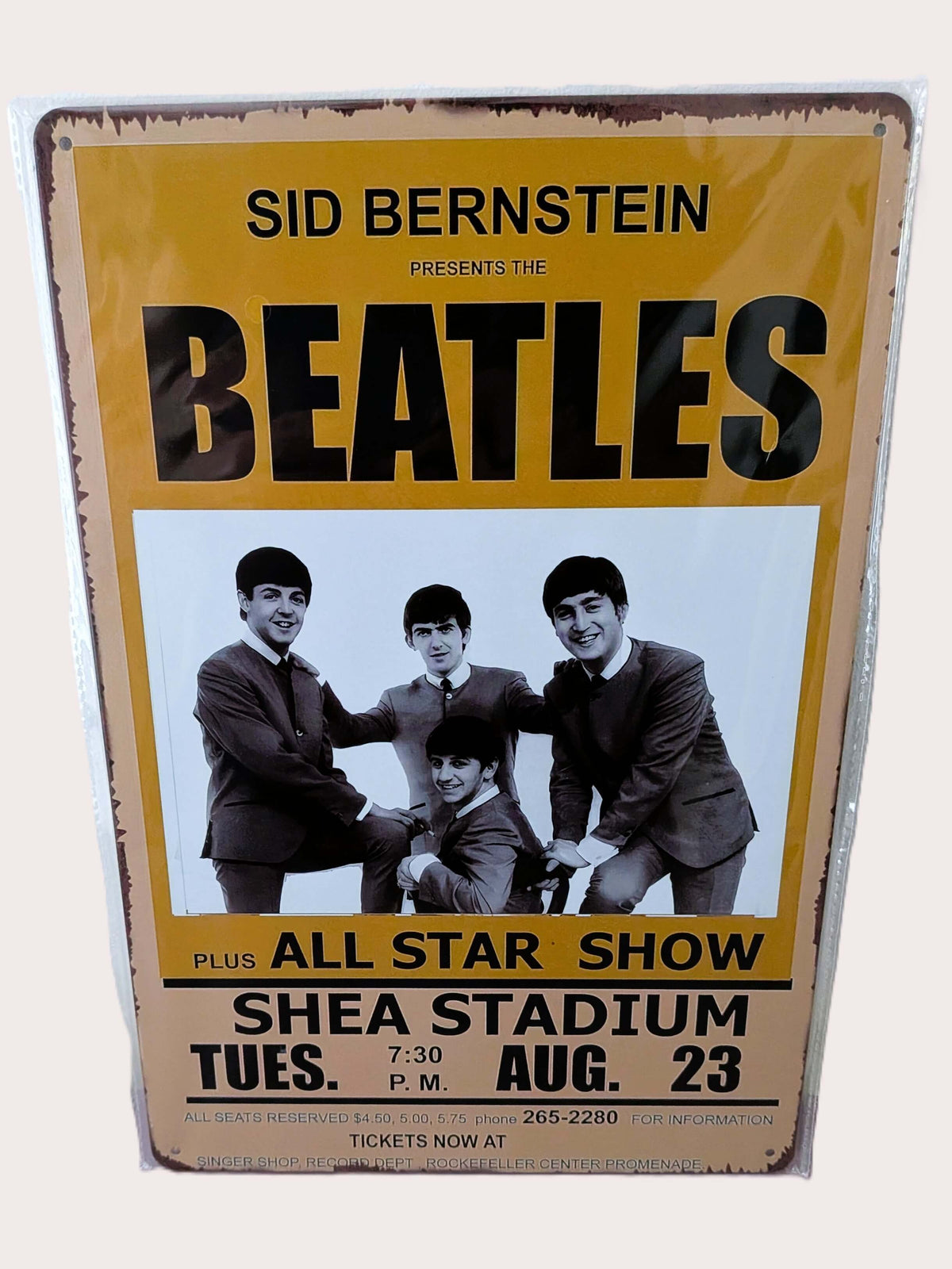 The Beatles Concert Poster Retro Metal Sign | Vintage Rock Wall Art Decor Print