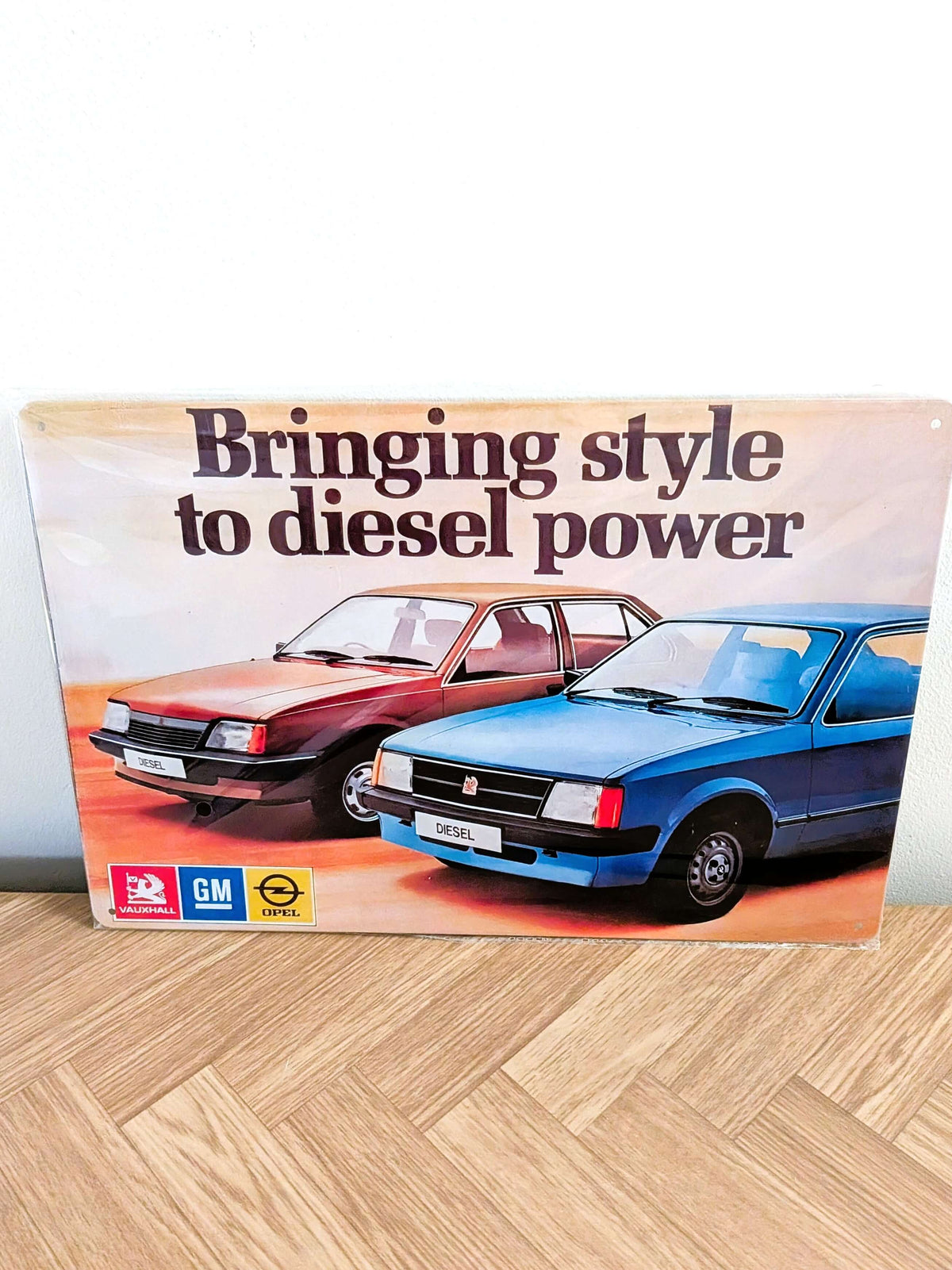 Vauxhall & Opel Diesel Power Retro Metal Sign | Car Garage Wall Art Print Plaque